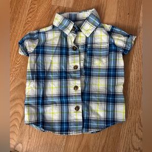 Like New: 3-6M Carters Plaid Button Up Shirt